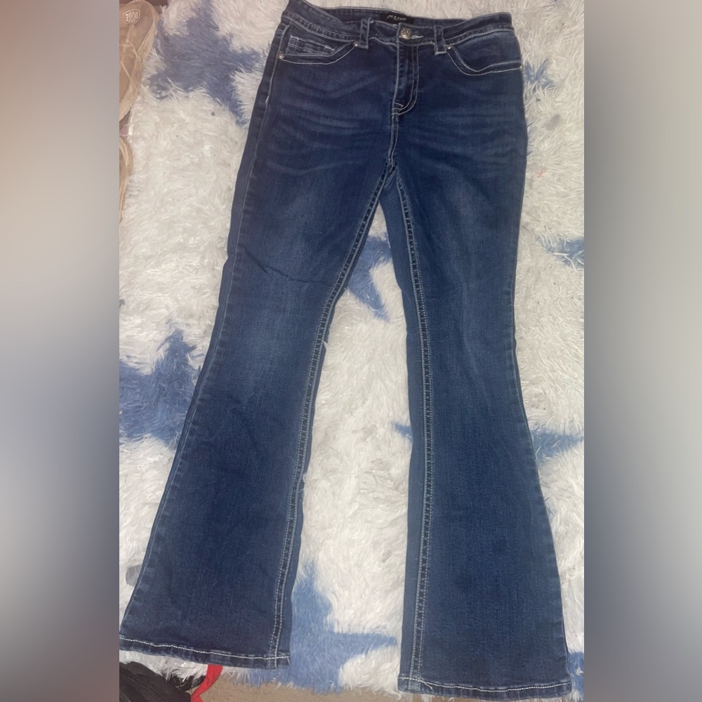 Classic Boot Cut Women's Jeans in Deep Blue